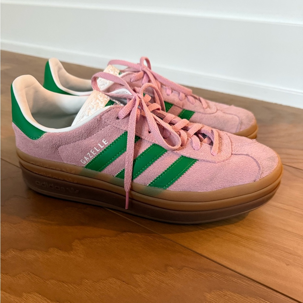 Adidas Gazelle Bold Pink and Green